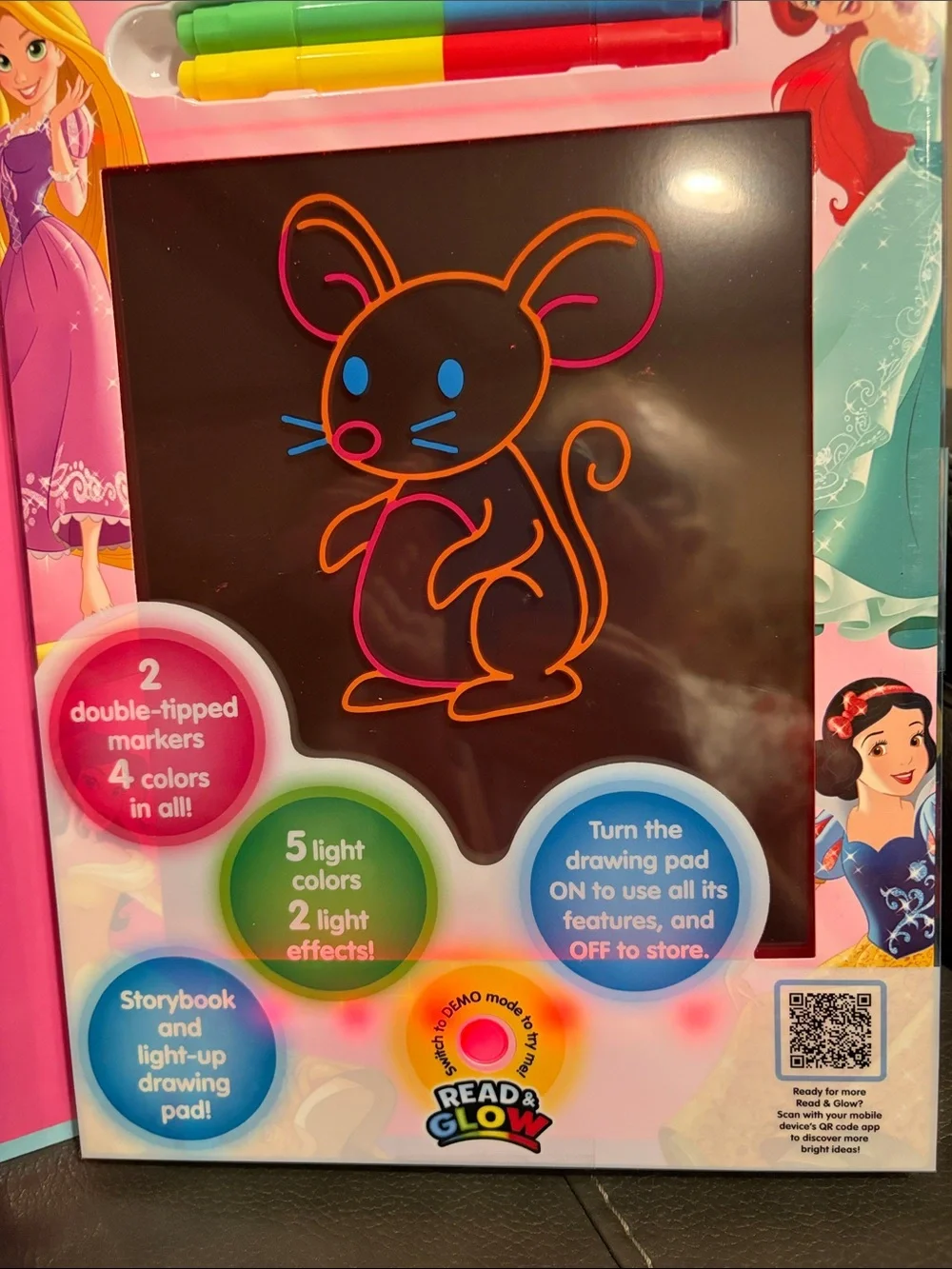 Disney Princess Read & Glow Light-Up Drawing Pad and Storybook